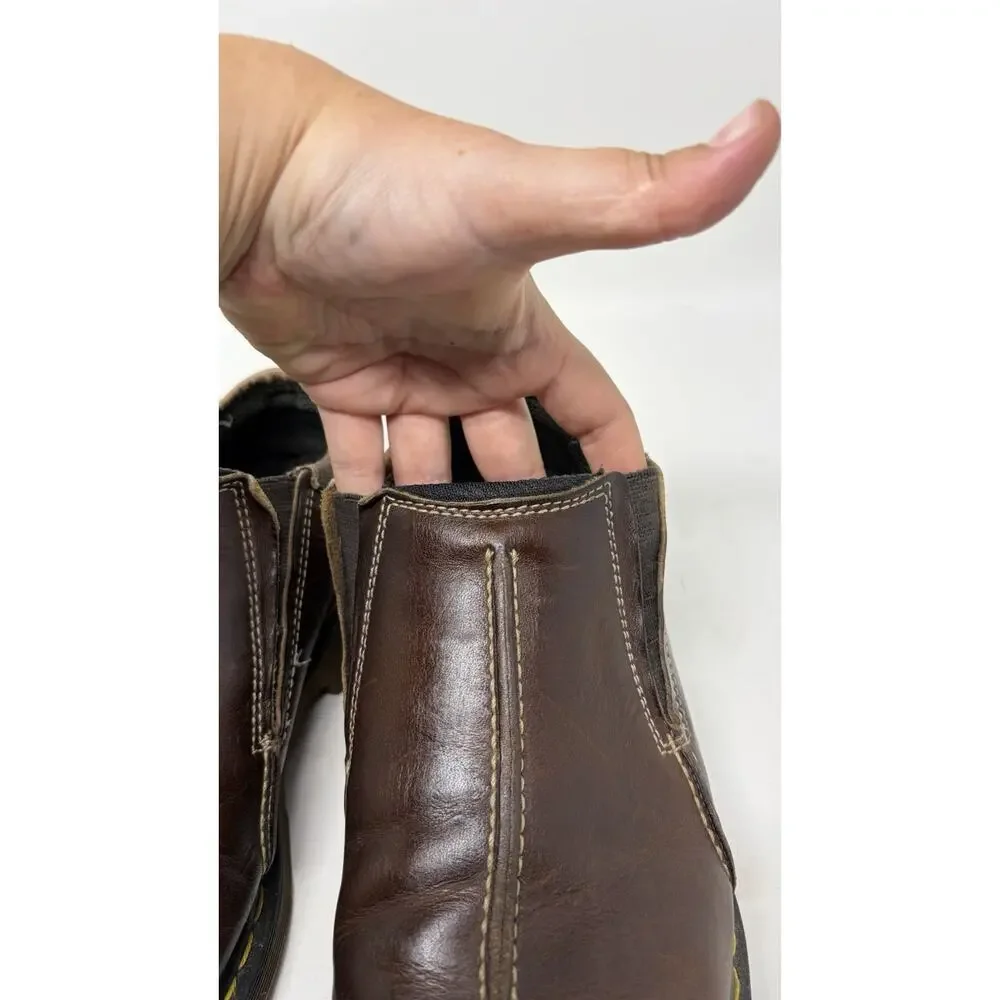 Dr. Martens England Men’s Sz 9 US Brown Leather Slip On Loafers Shoes 9729